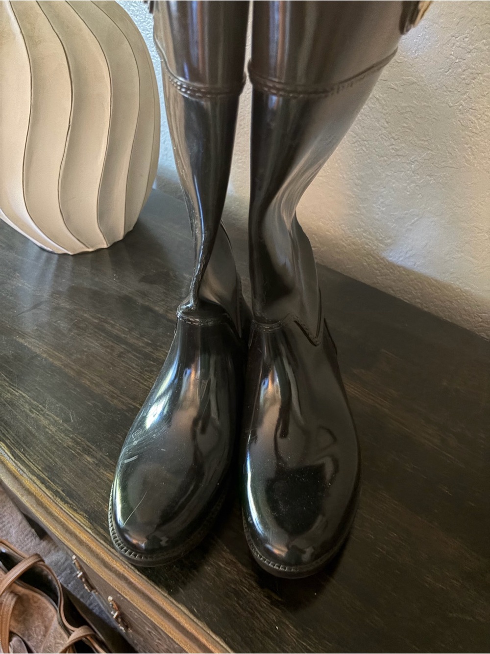 Michael Kors Black Tall Rain Boots
